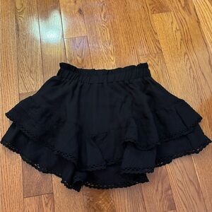 Black Ruffled Skort